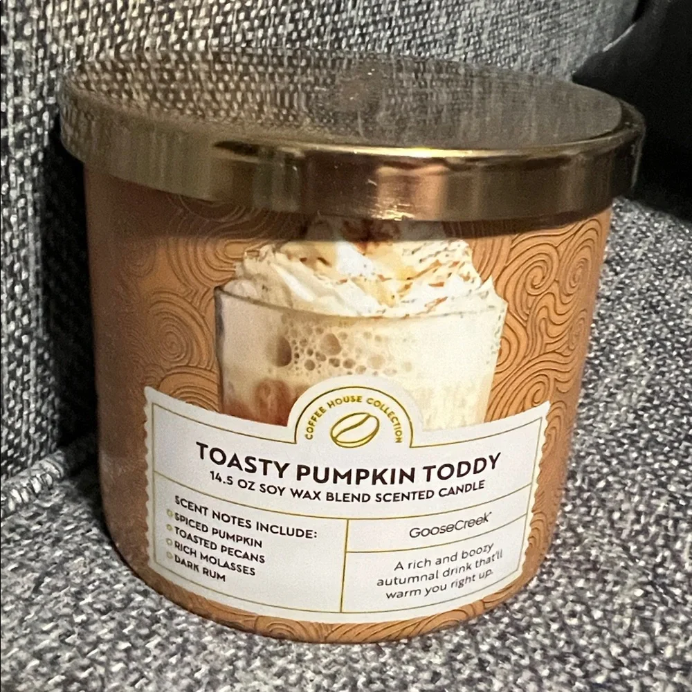 NWT Goose Creek Toasty Pumpkin Toddy 3-Wick Candle
